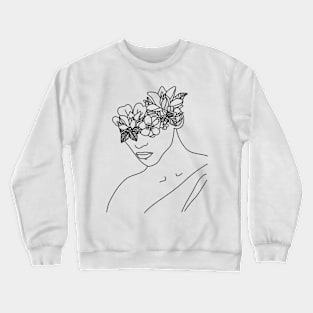 Flower headed woman Crewneck Sweatshirt